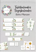 Vorschau - Präsentationen/Tafelbilder - Tafelkarten - Tafelkalender - Kalenderkarten Boho Pflanzen - Deckblatt
