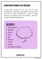 förhandsvisning - Teknik - Konstruktion och design - Arbetshäfte - sida 1