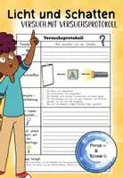 Vorschau - Arbeitsblätter - Licht und Schatten – Optik | Physik Versuch mit Versuchsprotokoll - Deckblatt