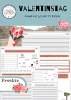 Vorschau - Arbeitsblätter - Valentinstag im Unterricht Liebe Hausaufgaben Deutschunterricht Freebie kostenlos Eduki - Deckblatt