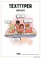 förhandsvisning - Tema Texttyper – Arbetshäfte (Förberedelse inför nationella prov åk 6) - försättsblad
