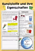 Vorschau - Arbeitsblätter - Kunststoffe und ihre Eigenschaften Technik - Deckblatt