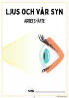 förhandsvisning - Ljus och vår syn - Arbetshäfte - försättsblad