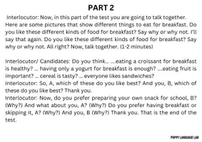 Vista previa - Evaluación - Key/ KET/ A2 Full Speaking Exam - Food - página 3