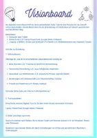 Vorschau - Aufgabenkarten - Mein Vision Board - Arbeitsauftrag - Deckblatt