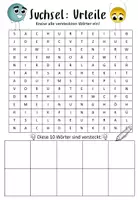 Vorschau - Arbeitsblätter - Suchsel: Werturteil Vorurteil Sachurteil / Klasse 6 7 - Deckblatt