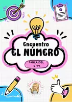 Vista previa - Hojas de trabajo - ENCONTRAMOS EL NÚMERO (TABLA 0-99) - Portada