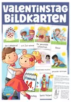 Vista previa - Tarjetas / Manipulativos - Deutsch Alemán Bildkarten Valentinstag San Valentín - Portada
