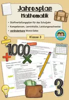 Vorschau - Lehrpläne/Lehrermaterial - Jahresplan Stoffverteilungsplan: Mathematik (Klasse 3, Bayern) - Deckblatt