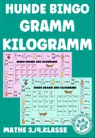 Vorschau - Stationenlernen - Hunde Gewichte Bingo Kilogramm Gramm Mathe 3.Klasse 4.Klasse - Deckblatt