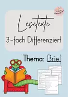 Vorschau - Arbeitsblätter - Dreifach-differenzierte Lestexte - Thema: Brief - Deckblatt