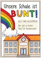 Vorschau - Mal- und Bastelvorlagen - Schulposter - "Unsere Schule ist bunt !" Toleranz (Schulen + Kita) #demokratiestärken - Seite 2
