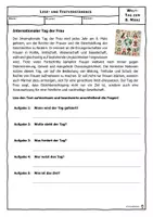 Vorschau - Arbeitsblätter - 03-08 Internationaler Tag der Frau - Deckblatt