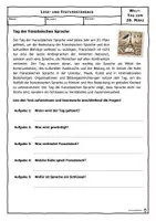 Vorschau - Arbeitsblätter - 03-20 Tag der französischen Sprache - Deckblatt