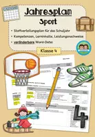 Vorschau - Lehrpläne/Lehrermaterial - Jahresplan Stoffverteilungsplan: Sport (Bayern, Klasse 4) - Deckblatt