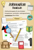 Vorschau - Lehrpläne/Lehrermaterial - Jahresplan Stoffverteilungsplan: Deutsch (Klasse 1, Bayern) - Deckblatt