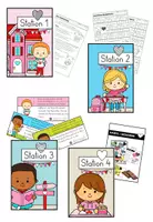 Vorschau - Arbeitsblätter - Valentinstag Stationenarbeit – Deutsch & Mathematik | 3. Klasse Grundschule | Stationenplan - Seite 1