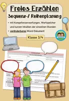 Vorschau - Lehrpläne/Lehrermaterial - Sequenzplanung/ Reihenplanung (Lehrprobe): freies Erzählen/ Erzählvortrag (Klasse 3-4) - Deckblatt