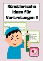 Vorschau - Mal- und Bastelvorlagen - Vertretungsstunde / Vertretung / Kunst, Malen, Zeichnen - Deckblatt