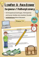 Vorschau - Lehrpläne/Lehrermaterial - Sequenzplanung/ Reihenplanung: Laufen/ Ausdauer (Klasse 3-4) - Deckblatt