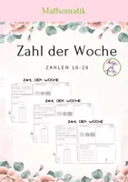 Vorschau - Unterrichtsreihen - Zahl der Woche für den Zahlenraum 20 - Deckblatt