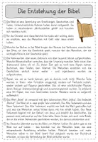Vorschau - Arbeitsblätter - Leseübungen zum sinnentnehmenden Lesen: Die Entstehung der Bibel - Seite 1