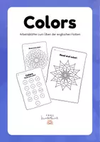 Vorschau - Arbeitsblätter - English Mandalas - Read and color - Deckblatt