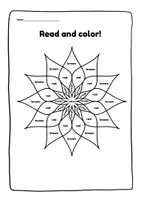 Vorschau - Arbeitsblätter - English Mandalas - Read and color - Seite 1
