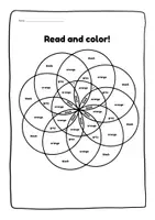 Vorschau - Arbeitsblätter - English Mandalas - Read and color - Seite 3