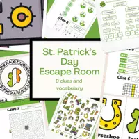 Vista previa - Juegos / Gamificación - St. Patrick's Escape Room | EFL ESL | Stations PDF Breakout - Portada