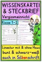 Vorschau - Arbeitsblätter - Vergissmeinnicht – Wissenskartei & Steckbrief Frühblüher - Deckblatt