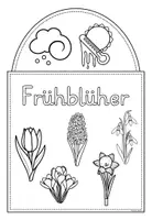 Vorschau - Mal- und Bastelvorlagen - Frühblüher Klasse 1-2 FLIPBOOK mit Steckbriefen - Seite 1