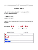 anteprima - Esercizi - Matematica - VERIFICA_ il doppio e la metà - Pagina di copertina