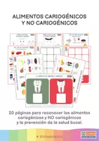 Vista previa - Hojas de trabajo - Alimentos cariogénicos y NO cariogénicos - página 1