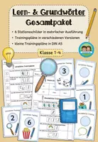 Vorschau - Arbeitsblätter - Lernwörter/ Grundwörter: Stationsschilder und Trainingspläne (Klasse 1-4) - Deckblatt