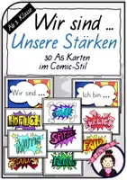Vorschau - Mal- und Bastelvorlagen - Meine Stärken | Ich bin .... Comic | Materialpaket - Seite 1