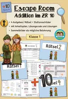 Vorschau - Arbeitsblätter - Escape Room - Plusrechnen/ Addition im Zahlenraum 10 (Klasse 1) - Deckblatt