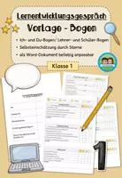 Vorschau - Arbeitsblätter - Lernentwicklungsgespräch (LEG) - Vorlage Bogen (Klasse 1) - Deckblatt