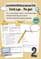 Vorschau - Arbeitsblätter - Lernentwicklungsgespräch (LEG) - Vorlage Bogen (Klasse 2) - Deckblatt