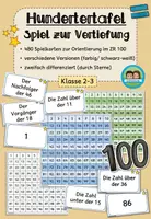 Vorschau - Spiele - Hundertertafel - Spiel zur Vertiefung (Klasse 2-3) #schulstartbyextraklasse - Deckblatt
