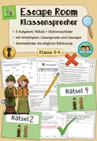 Vorschau - Arbeitsblätter - Escape Room: Der Klassensprecher und die Wahl (Klasse 3-4) #schulstartbyextraklasse - Deckblatt