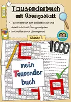 Vorschau - Arbeitsblätter - Tausenderbuch mit Übungsblatt - Orientierung Zahlenraum 1000 (Klasse 3) #schulstartbyextraklasse - Deckblatt