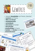 Vorschau - Stundenentwürfe - Gewürze: Herkunft, deren Wirkung und Wissenswertes - Deckblatt