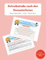 Vorschau - Aufgabenkarten - Schreibstraße Semesterferien - Deckblatt