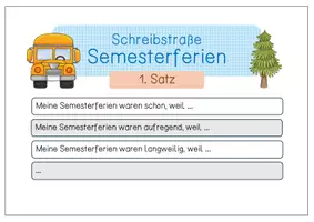 Vorschau - Aufgabenkarten - Schreibstraße Semesterferien - Seite 2