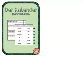Vorschau - Aufgabenkarten - Klammerkarten & Wissenfragen zum Thema "Kalender & Zeit" Klasse 2 - Seite 2