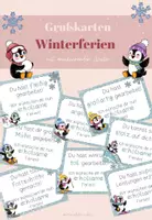 Vorschau - Bildkarten - Feriengruß Winterferien - Ich- & Wir-Form - Deckblatt
