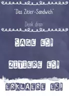 Vorschau - Poster - Poster - Zitieren - Deutschunterricht - Deckblatt
