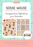Vorschau - selbst erstellte Cliparts/Grafiken - Selbstgezeichnete Heftumschläge „Süße Mäuse“ / Cover, Hefteinband - Deckblatt