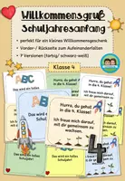 Vorschau - Mal- und Bastelvorlagen - Willkommensgruß zum Schuljahresanfang (Klasse 4) #schulstartbyextraklasse - Deckblatt